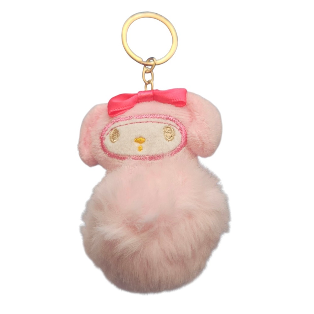 My‎ Melody Plush Keychain Pink Bow Sanrio Character Bag Charm Cute